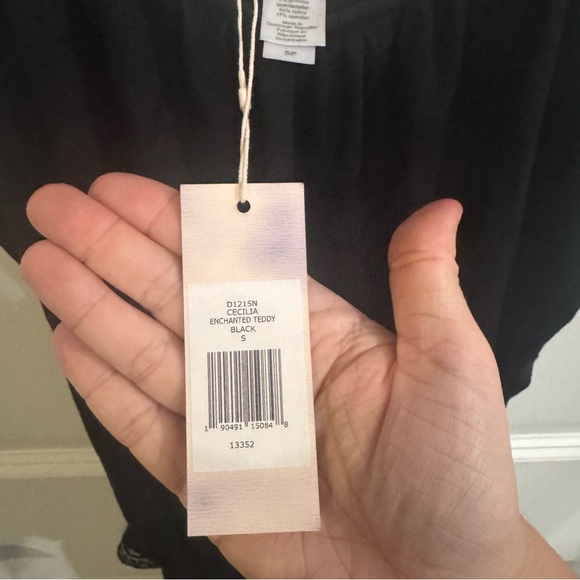 Eberjey Cecelia Enchanted Teddy PJ Pajamas in Black - Picture 8 of 9